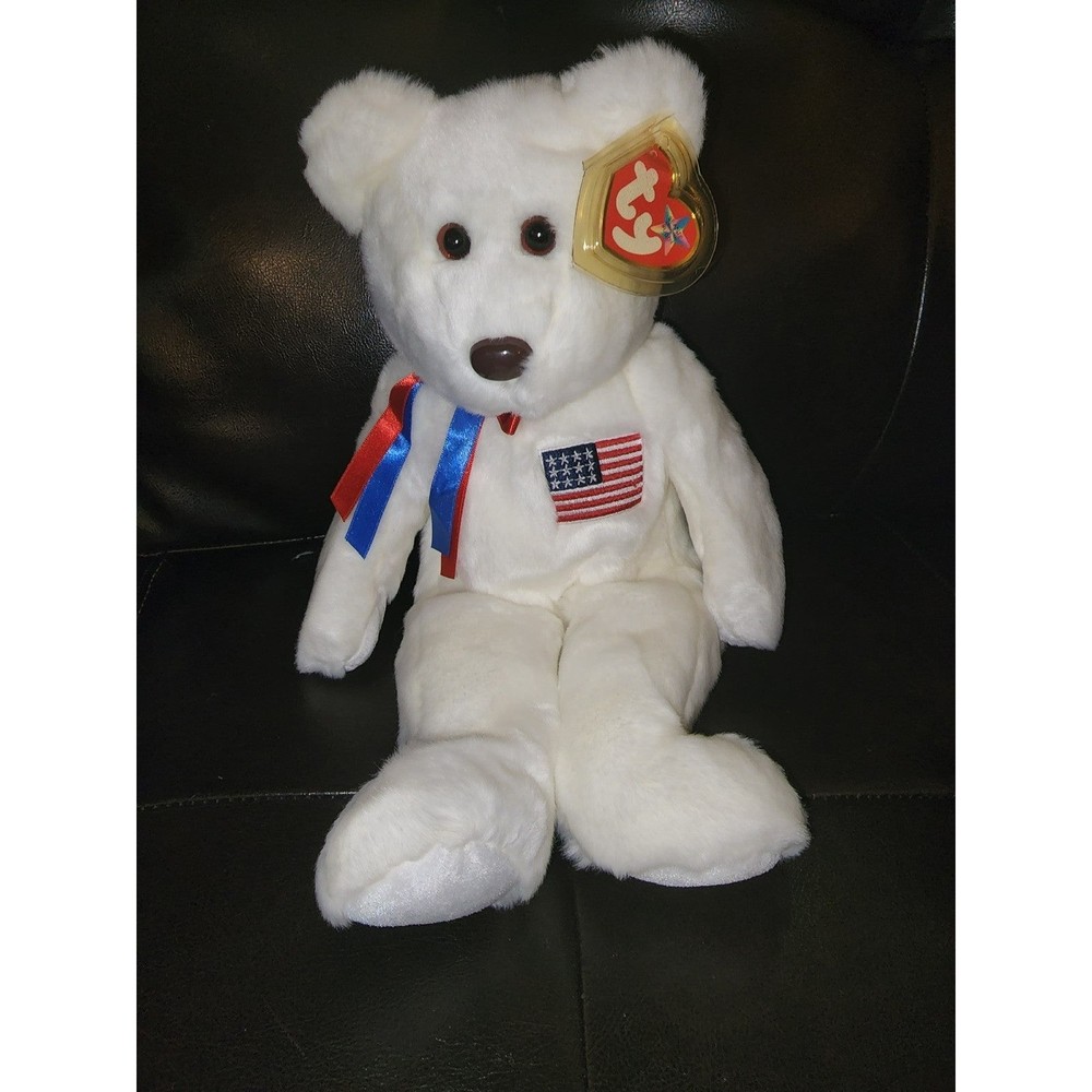 TY Beanie Buddy Libearty the Bear - 2000 (#1)
